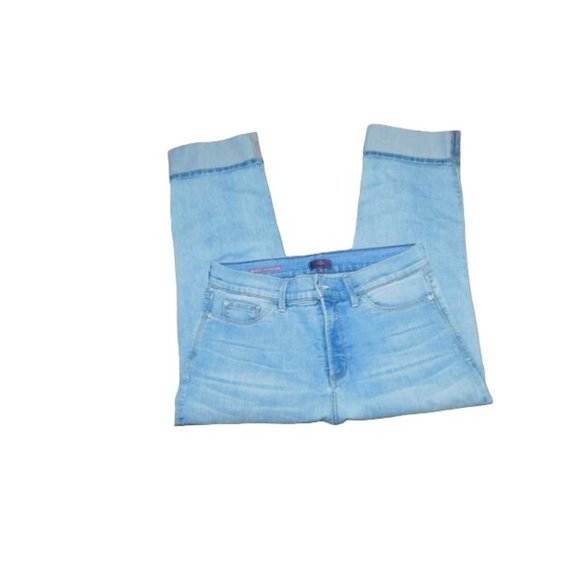 NYDJ Denim - NYDJ Not Your Daughter's Jeans Size 10 Dayla Wide Cuff Capri STRETCH Denim Jean